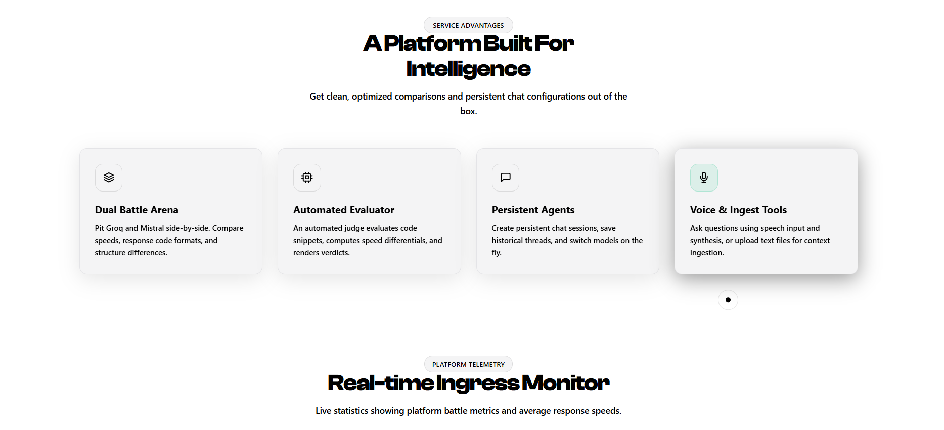 AI Arena platform features