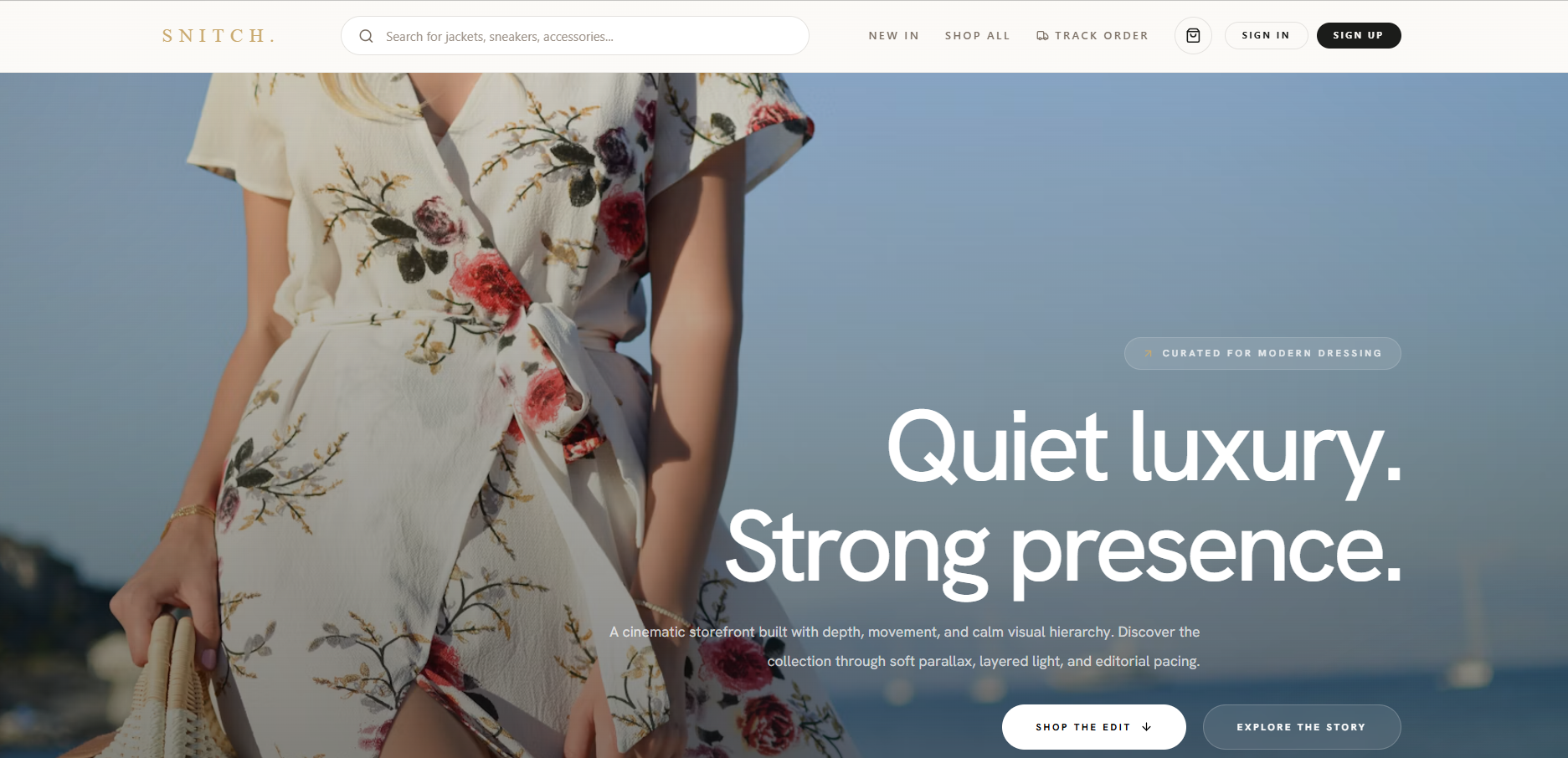 Snitch fashion e-commerce website